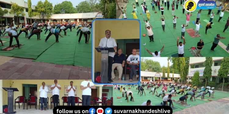 Yoga Day Celebration in Pachora : पाचोऱ्यातील एसएसएमएम महाविद्यालयात आंतरराष्ट्रीय योग दिवस उत्साहात साजरा