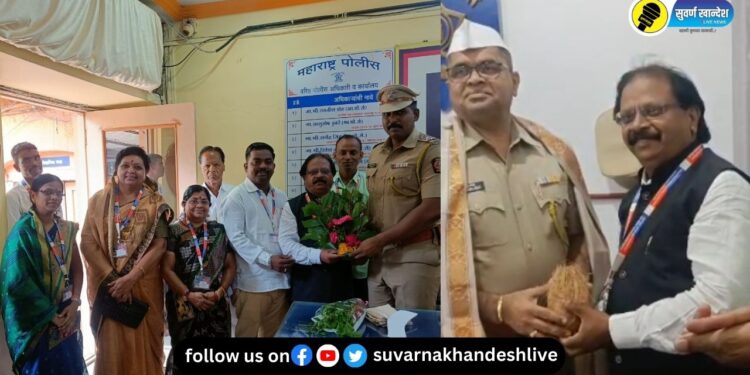 पाचोरा : मानवाधिकार संघटनेच्या वतीने SDPO धनंजय वेरुळे, पोलीस निरीक्षक राहुल खताळ यांचा सत्कार