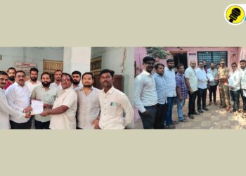 नगरपरिषद व पाचोरा पोलीस स्टेशनच्या अधिकाऱ्यांना निवदेन सादर करताना पाचोरा शहर भाजपचे पदाधिकारी