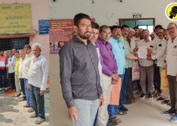 पारोळा तालुक्यात अवकाळी पावसाने झालेल्या नुकसान भरपाई मिळण्यासाठी प्रशासनाला निवेदन