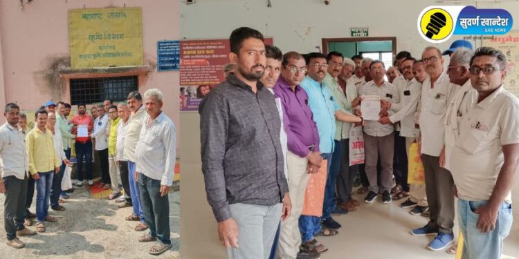 पारोळा तालुक्यात अवकाळी पावसाने झालेल्या नुकसान भरपाई मिळण्यासाठी प्रशासनाला निवेदन