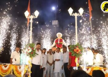 पारोळा येथे जगद्गुरू श्री. संत तुकाराम महाराज चौक सुशोभिकरणाचा भव्य लोकापर्ण सोहळा