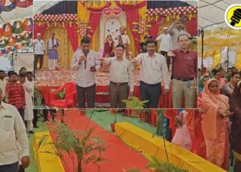 Video : लग्न समारंभात वधू वरासह वऱ्हाडी मंडळीनी घेतली मतदानाची घेतली शपथ