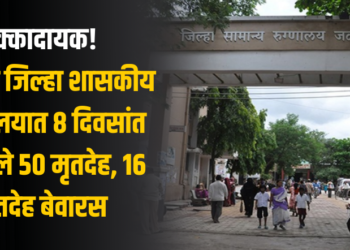 धक्कादायक! जळगाव जिल्हा शासकीय रुग्णालयात 8 दिवसांत आढळले 50 मृतदेह, 16 मृतदेह बेवारस