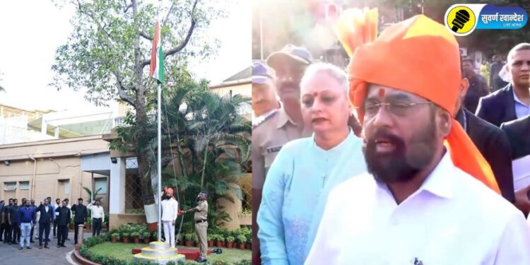 “काम करणाऱ्यांच्या मागे महाराष्ट्र उभा राहतो”, मुख्यमंत्री एकनाथ शिंदेंच्या हस्ते मुंबईत महाराष्ट्र दिनानिमित्त ध्वजवंदन