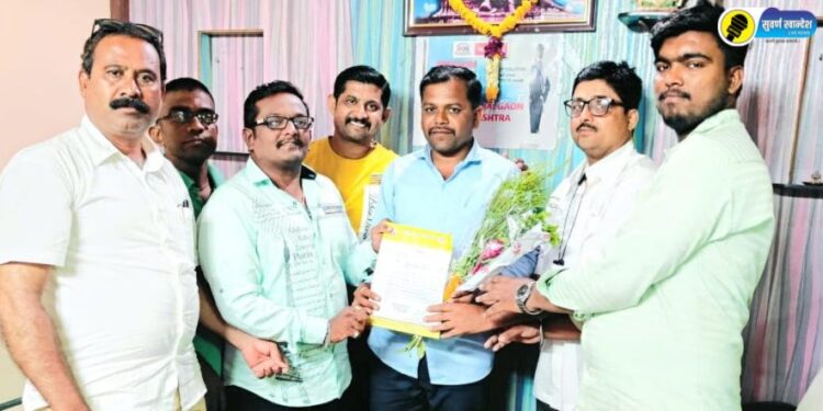 महाराष्ट्र राज्य मराठी पत्रकार संघाच्या इलेक्ट्रॉनिक मीडिया विंगच्या तालुकाध्यक्षपदी गजानन लादे यांची निवड