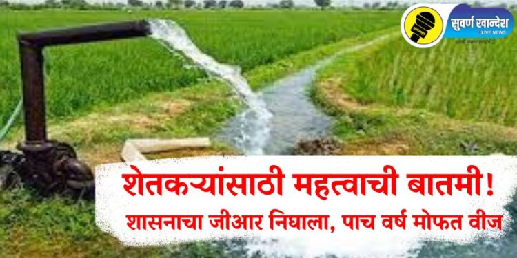 शेतकऱ्यांसाठी महत्वाची बातमी! शासनाचा जीआर निघाला, पाच वर्ष मोफत वीज