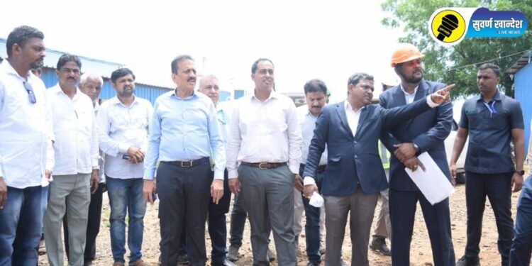 चिंचोली येथील प्रस्तावित ‘मेडिकल हब’ ची मंत्री गिरीश महाजन यांच्यासह अधिकाऱ्यांनी केली पाहणी