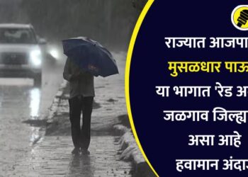 राज्यात आजपासून मुसळधार पाऊस, या भागात ‘रेड अलर्ट’, जळगाव जिल्ह्याचा असा आहे हवामान अंदाज