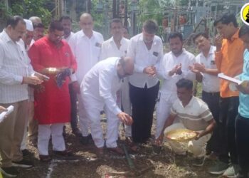 म्हसावद ते नागदुली 33 के. व्हीं. लिंक लाईनच्या कामाचे पालकमंत्र्यांच्या हस्ते भूमीपूजन