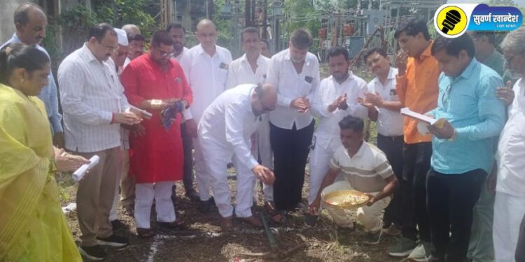 म्हसावद ते नागदुली 33 के. व्हीं. लिंक लाईनच्या कामाचे पालकमंत्र्यांच्या हस्ते भूमीपूजन
