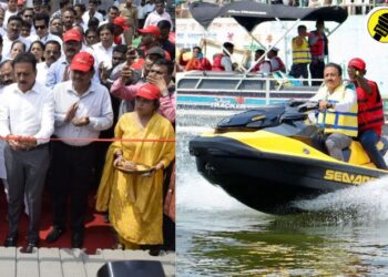 Video : जळगावात “अ‍ॅक्वाफेस्ट” जल पर्यटनमहोत्सवास सुरूवात, मंत्री महाजन यांनी स्वतः चालवली स्पीड बोट, पाहा व्हिडिओ