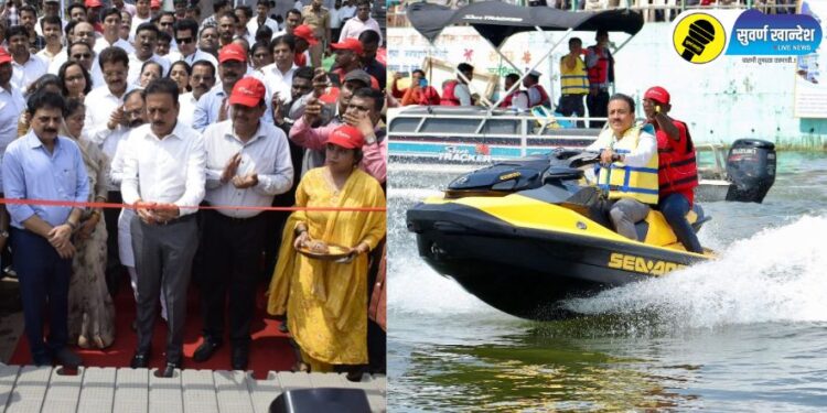 Video : जळगावात “अ‍ॅक्वाफेस्ट” जल पर्यटनमहोत्सवास सुरूवात, मंत्री महाजन यांनी स्वतः चालवली स्पीड बोट, पाहा व्हिडिओ