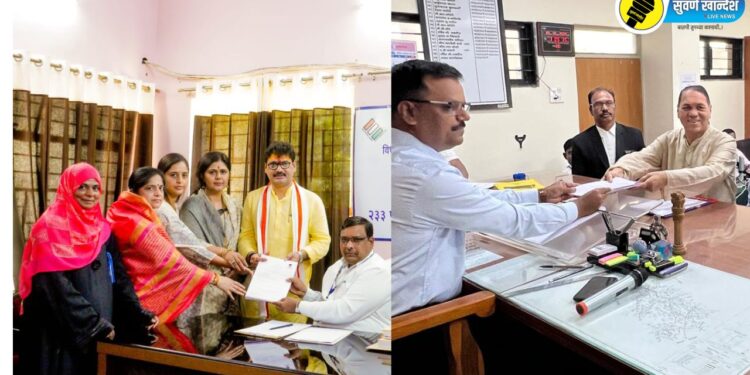राष्ट्रवादी काँग्रेसचे मंत्री धनंजय मुंडे यांच्यासह दिलीप वळसे पाटील यांनी उमेदवारी अर्ज केला दाखल