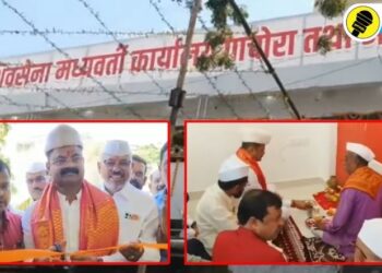 पाचोऱ्यात शिवसेना मध्यवर्ती कार्यालयाचे आमदार किशोर आप्पा पाटील यांच्या वाढदिवसानिमित्त थाटात उद्घाटन