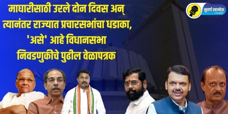 माघारीसाठी उरले दोन दिवस अन् त्यानंतर राज्यात प्रचारसभांचा धडाका, ‘असे’ आहे विधानसभा निवडणुकीचे पुढील वेळापत्रक