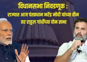 विधानसभा निवडणूक : राज्यात आज पंतप्रधान नरेंद्र मोदी यांच्या तीन तर राहुल गांधींच्या दोन सभा