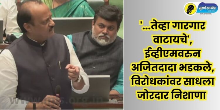 Deputy Chief Minister Ajit Pawar speaking in the Legislative Assembly.