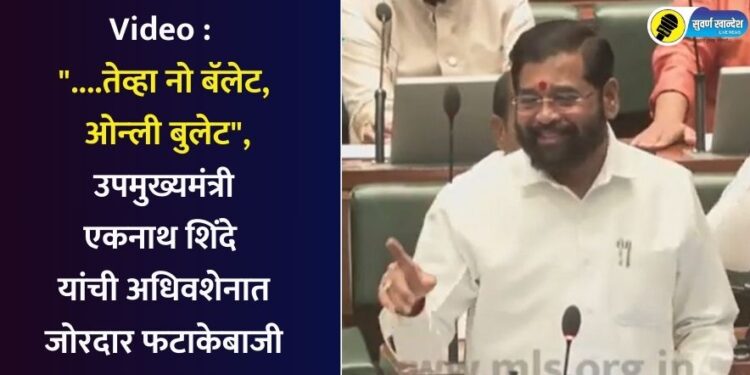 Video : “….तेव्हा नो बॅलेट, ओन्ली बुलेट”, उपमुख्यमंत्री एकनाथ शिंदे यांची अधिवशेनात जोरदार फटाकेबाजी