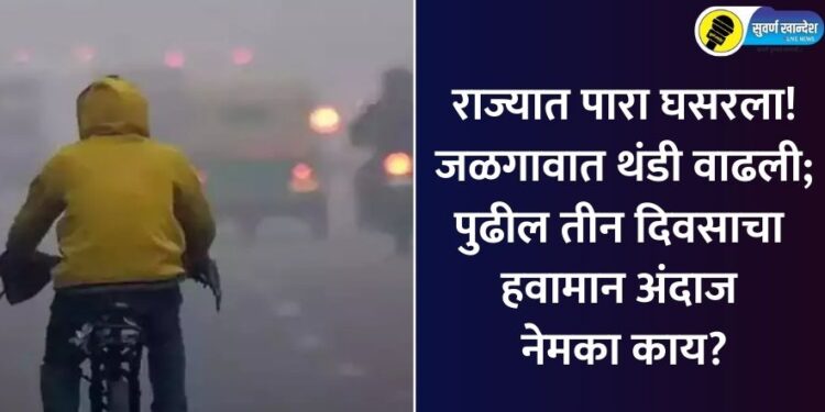 राज्यात पारा घसरला! जळगावात थंडी वाढली; पुढील तीन दिवसाचा हवामान अंदाज नेमका काय?