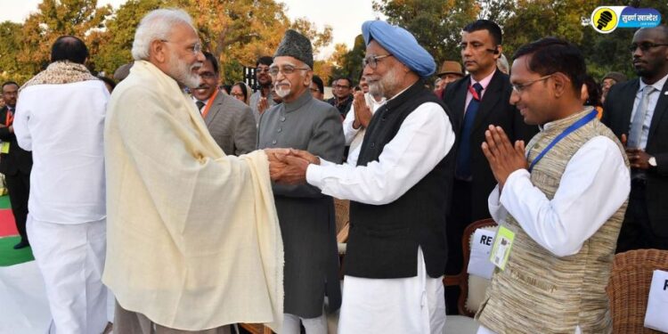 pm narendra modi and dr. manmohan singh file photo