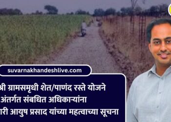 मातोश्री ग्रामसमृधी शेत/पाणंद रस्ते योजनेअंतर्गत संबधित अधिकाऱ्यांना जिल्हाधिकारी आयुष प्रसाद यांच्या महत्वाच्या सूचना