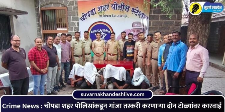 Crime News : चोपडा शहर पोलिसांकडून गांजा तस्करी करणाऱ्या दोन टोळ्यांवर कारवाई