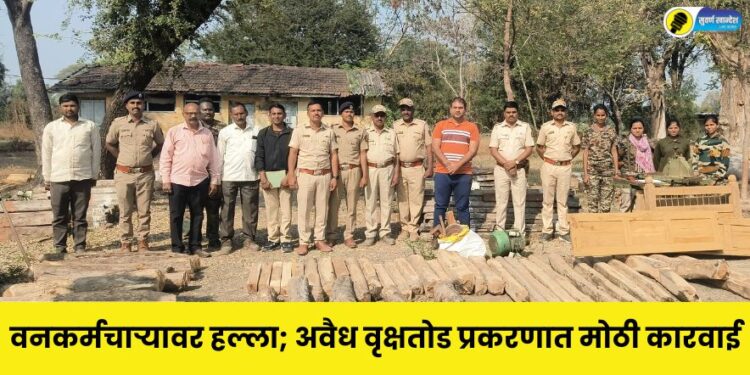 Attack on forest employee Major action in illegal tree felling case Chopda News