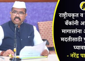 राष्ट्रीयकृत व सहकारी बँकांनी आर्थिक मागासांना आर्थिक मदतीसाठी पुढाकार घ्यावा – नरेंद्र पाटील