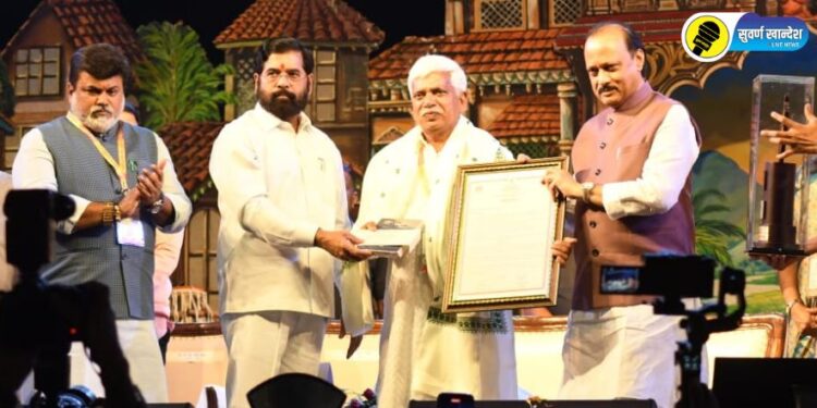 Ahirani scholar Dr. Ramesh Suryavanshi honored by Deputy Chief Minister Eknath shinde and ajit pawar