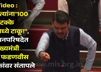 Video : “…..’त्यांना’100 टक्के जेलमध्ये टाकू!”, विधानपरिषदेत मुख्यमंत्री देवेंद्र फडणवीस विरोधकांवर संतापले