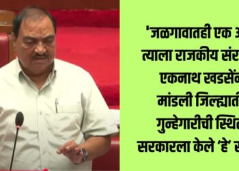 There is boss in Jalgaon too he has political protection Eknath Khadse talked on crime situation in district, asked 'this' question to the government