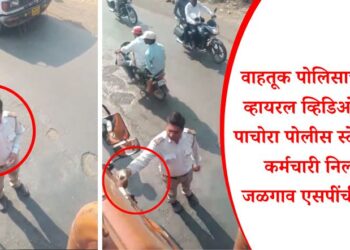 Video : वाहतूक पोलिसाच्या ‘त्या’ व्हायरल व्हिडिओ प्रकरणी पाचोरा पोलीस स्टेशनचे तीन कर्मचारी निलंबित, जळगाव एसपींची कारवाई