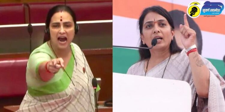 ncp sp party leader rohini khadse criticize bjp mlc chitra wagh