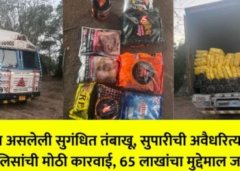 Illegal smuggling of banned flavored tobacco, betel nut, big action of police seized valuables worth Rs 65 lakhs