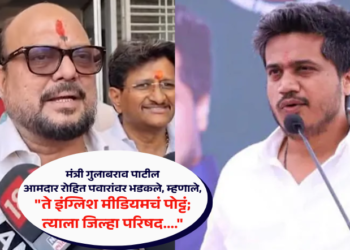 मंत्री गुलाबराव पाटील आमदार रोहित पवारांवर भडकले, म्हणाले, “ते इंग्लिश मीडियमचं पोट्टं; त्याला जिल्हा परिषद….”
