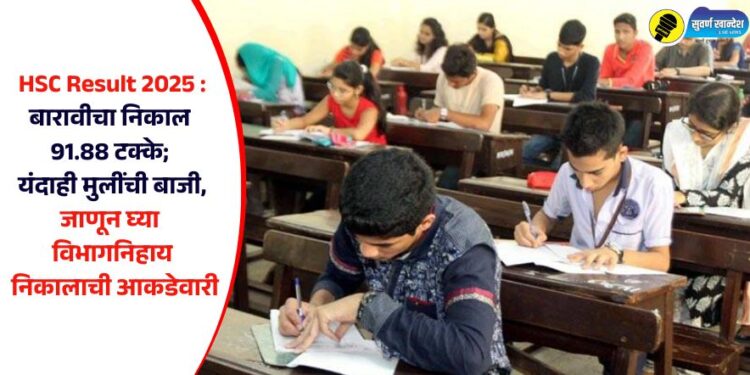 HSC Result 2025 : बारावीचा निकाल 91.88 टक्के; यंदाही मुलींची बाजी, जाणून घ्या विभागनिहाय निकालाची आकडेवारी