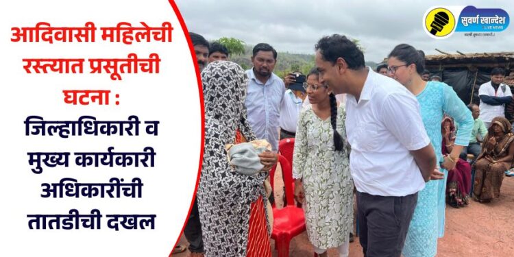आदिवासी महिलेची रस्त्यात प्रसूतीची घटना : जिल्हाधिकारी व मुख्य कार्यकारी अधिकारींची तातडीची दखल