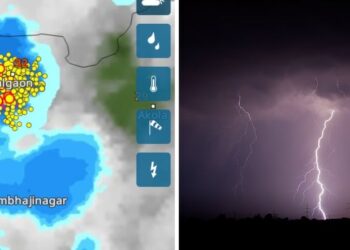 Breaking : जळगाव जिल्ह्यात वीजा आणि वादळी वाऱ्यांची तीव्र सक्रियता; पाचोरा तालुक्यात मुसळधार पाऊस