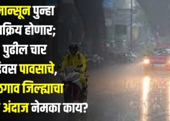 मान्सून पुन्हा सक्रिय होणार; पुढील चार दिवस पावसाचे, जळगाव जिल्ह्याचा हवामान अंदाज नेमका काय?