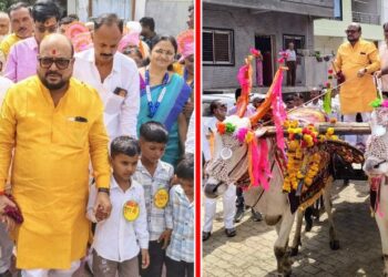 Video : पालकमंत्री गुलाबराव पाटील बैलगाडीतून विद्यार्थ्यांसोबत शाळेत दाखल, पाहा व्हिडिओ