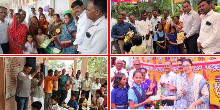 जळगाव जिल्ह्यातील 1 हजार 860 शाळांमध्ये शाळा प्रवेशोत्सव मोठ्या जल्लोषात; खासदार-आमदार, अधिकाऱ्यांचा उत्स्फूर्त सहभाग