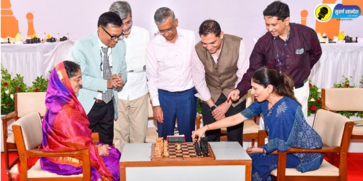 केंद्रीय राज्यमंत्री रक्षा खडसे यांच्या हस्ते जैन हिल्सच्या अनुभूती मंडपम येथे 38 वी राष्ट्रीय बुद्धिबळ अजिंक्यपद स्पर्धेचे  उद्घाटन