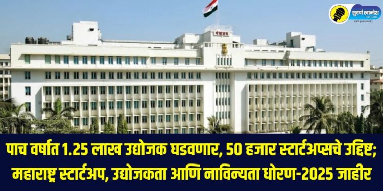 Maharashtra Startup, Entrepreneurship and Innovation Policy-2025 announced, aims to create 1.25 lakh entrepreneurs in five years
