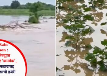 Heavy Rain in Jalgaon : जळगाव जिल्ह्यात पावसाचे जोरदार ‘कमबॅक’, विजांच्या कडकडाटासह मध्यरात्री पावसाची हजेरी