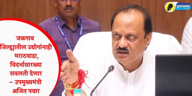 जळगाव जिल्ह्यातील उद्योगांनाही मराठवाडा, विदर्भासारख्या सवलती देणार – उपमुख्यमंत्री अजित पवार