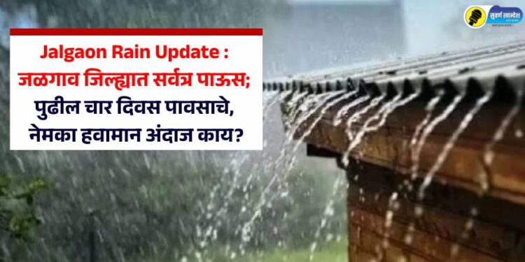 Jalgaon Rain Update : जळगाव जिल्ह्यात सर्वत्र पाऊस; पुढील चार दिवस पावसाचे, नेमका हवामान अंदाज काय?
