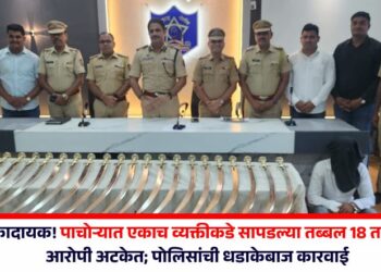 धक्कादायक! पाचोऱ्यात एकाच व्यक्तीकडे सापडल्या तब्बल 18 तलवारी; आरोपी अटकेत; पोलिसांची धडाकेबाज कारवाई