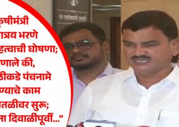 कृषीमंत्री दत्तात्रय भरणे यांची महत्वाची घोषणा; म्हणाले की, “सगळीकडे पंचनामे करण्याचे काम युद्धपातळीवर सुरू; शेतकऱ्यांना दिवाळीपूर्वी…”