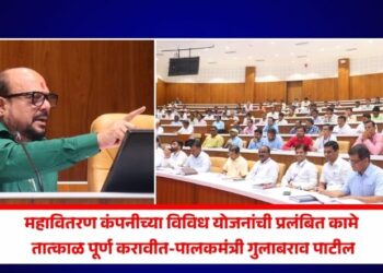 महावितरण कंपनीच्या विविध योजनांची प्रलंबित कामे तात्काळ पूर्ण करावीत – पालकमंत्री गुलाबराव पाटील